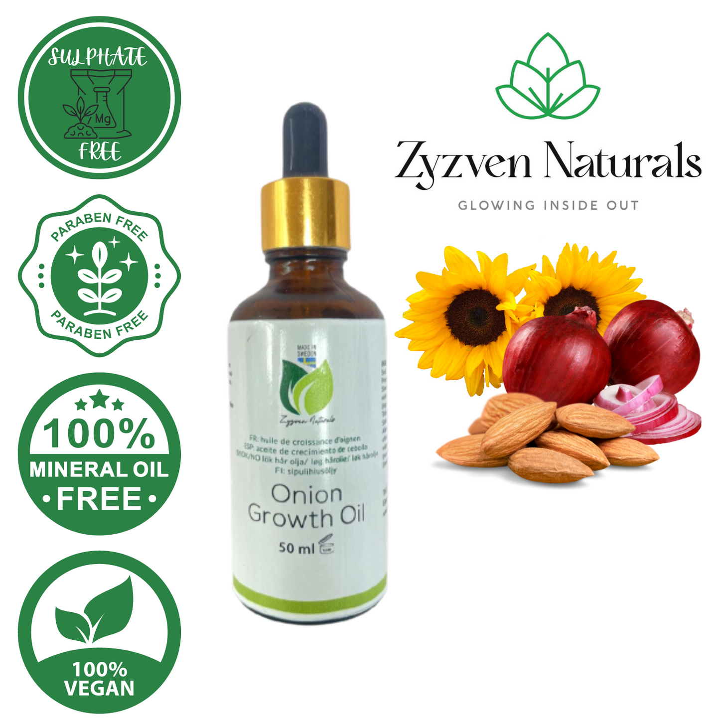 **Zyzven Naturals & NAFI Onion Growth Oil - A Natural Solution for Hair Regrowth**
 50ml